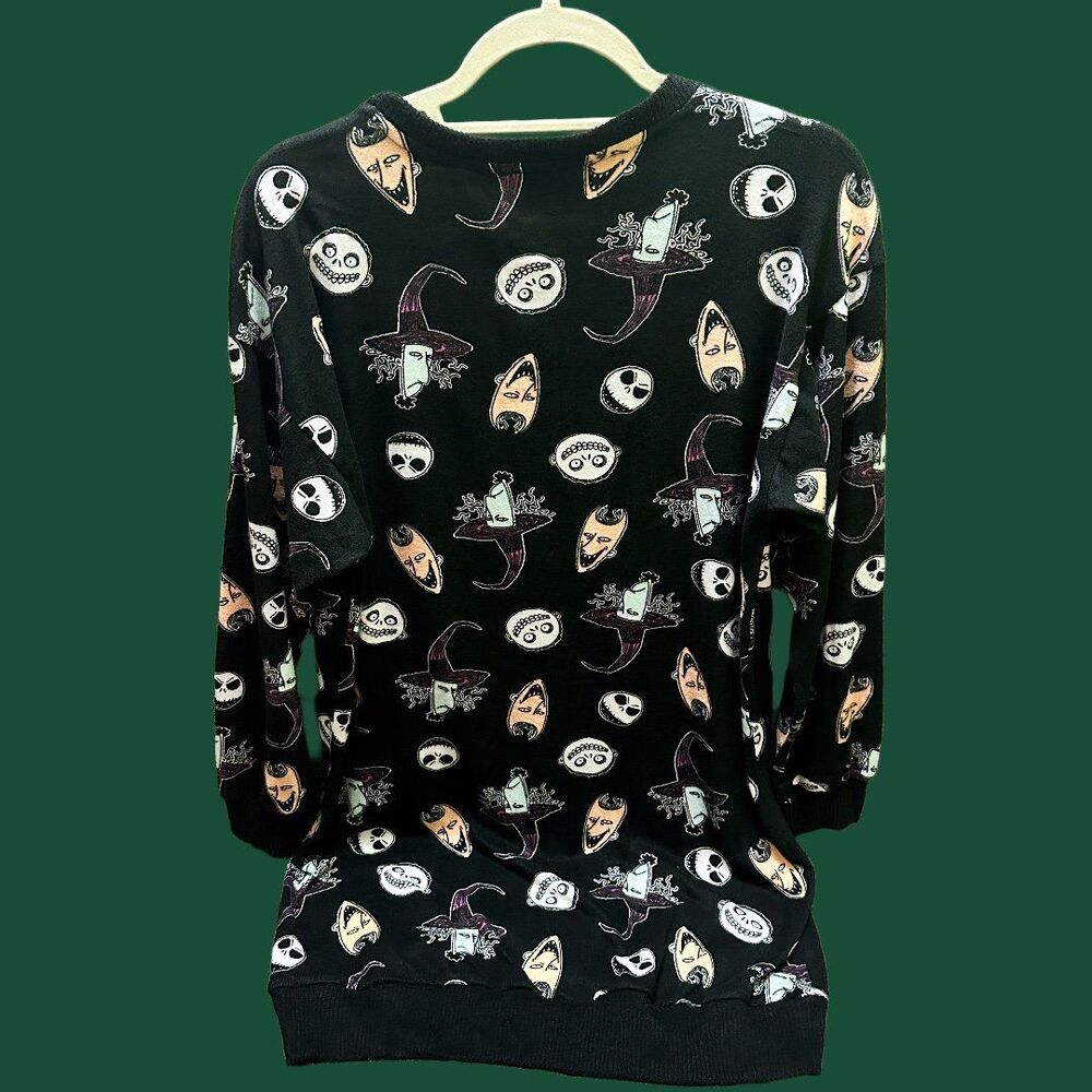Disney Halloween Black Patterned Sweater size S